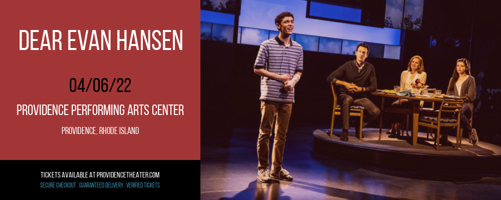 Dear Evan Hansen at Providence Performing Arts Center tickets Dear Evan Hansen at Providence Performing Arts Center