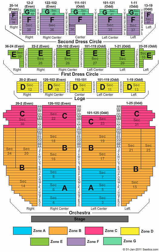 Providence Performing Arts Center Seating Chart Rhode Island