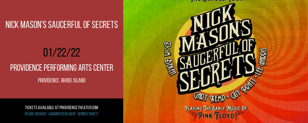 Nick Mason's Saucerful of Secrets at Providence Performing Arts Center tickets Nick Mason's Saucerful of Secrets at Providence Performing Arts Center