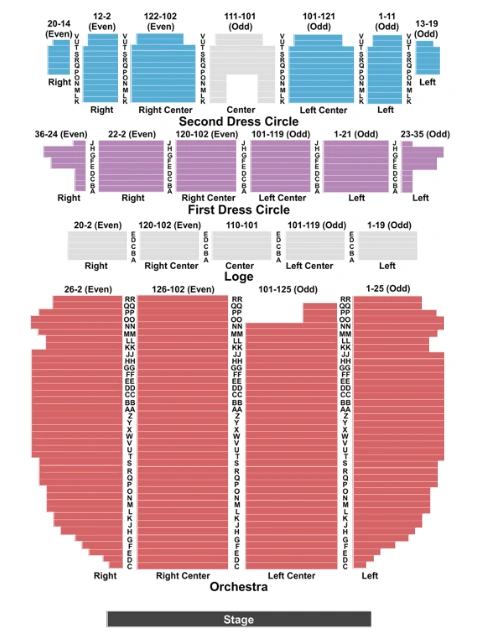 providence performing arts center seating chart